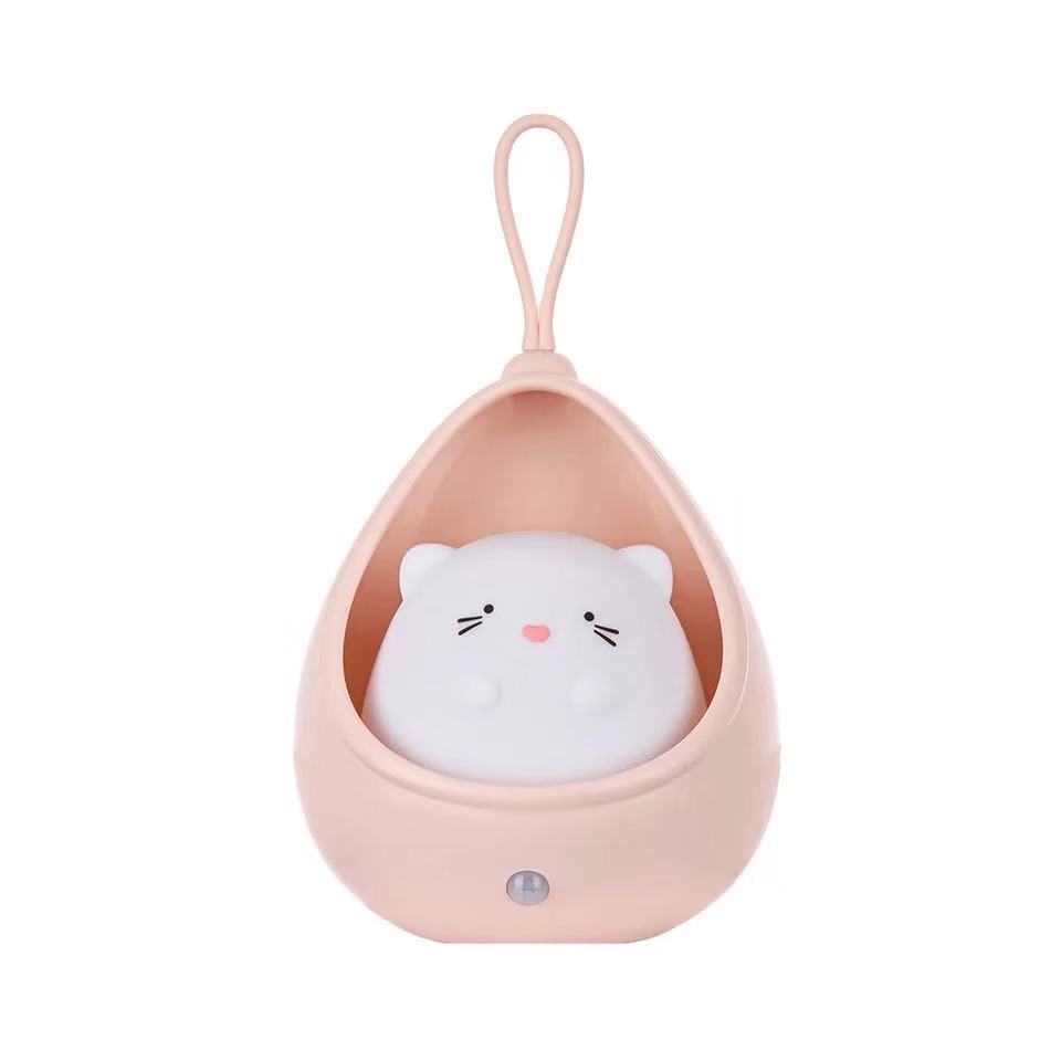 The Tiniest Tiger Motion Sensor Cat Night Light, Pink