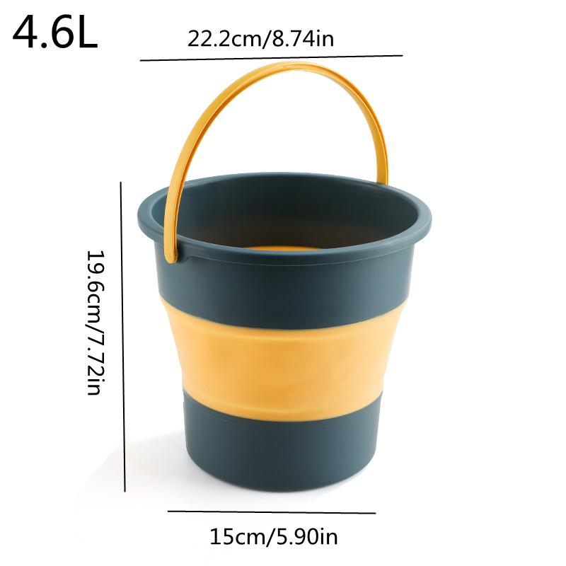 Collapsible Plastic Bucket With Wheels For House Cleaning - Temu