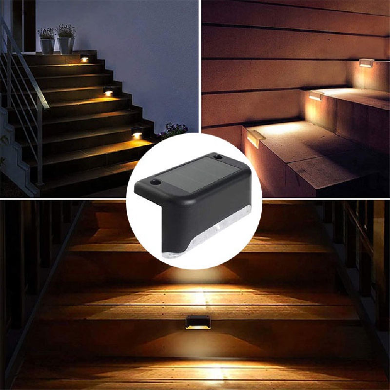 solar lights under stairs