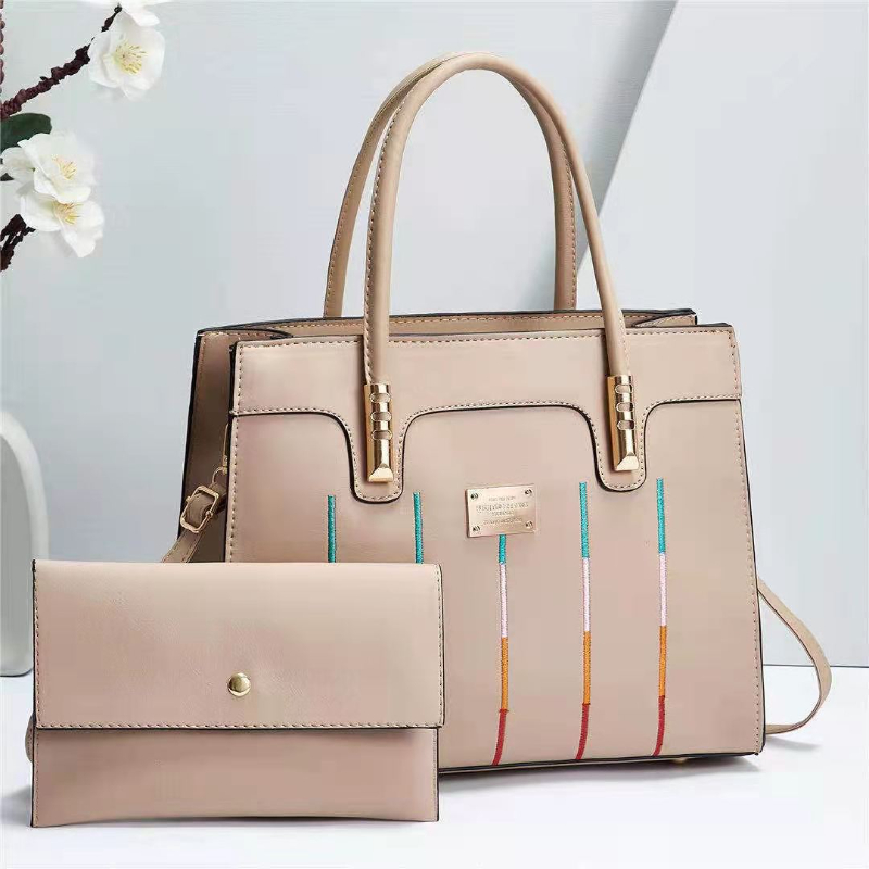 Elegant Top Handle Tote Bag Set Embroidery Shoulder Bag - Temu