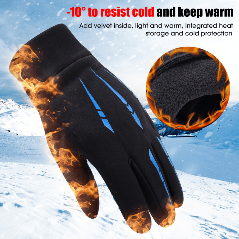 Gants chauds d'hiver Gants chauds thermiques Gants imperméables à écran  tactile antidérapants