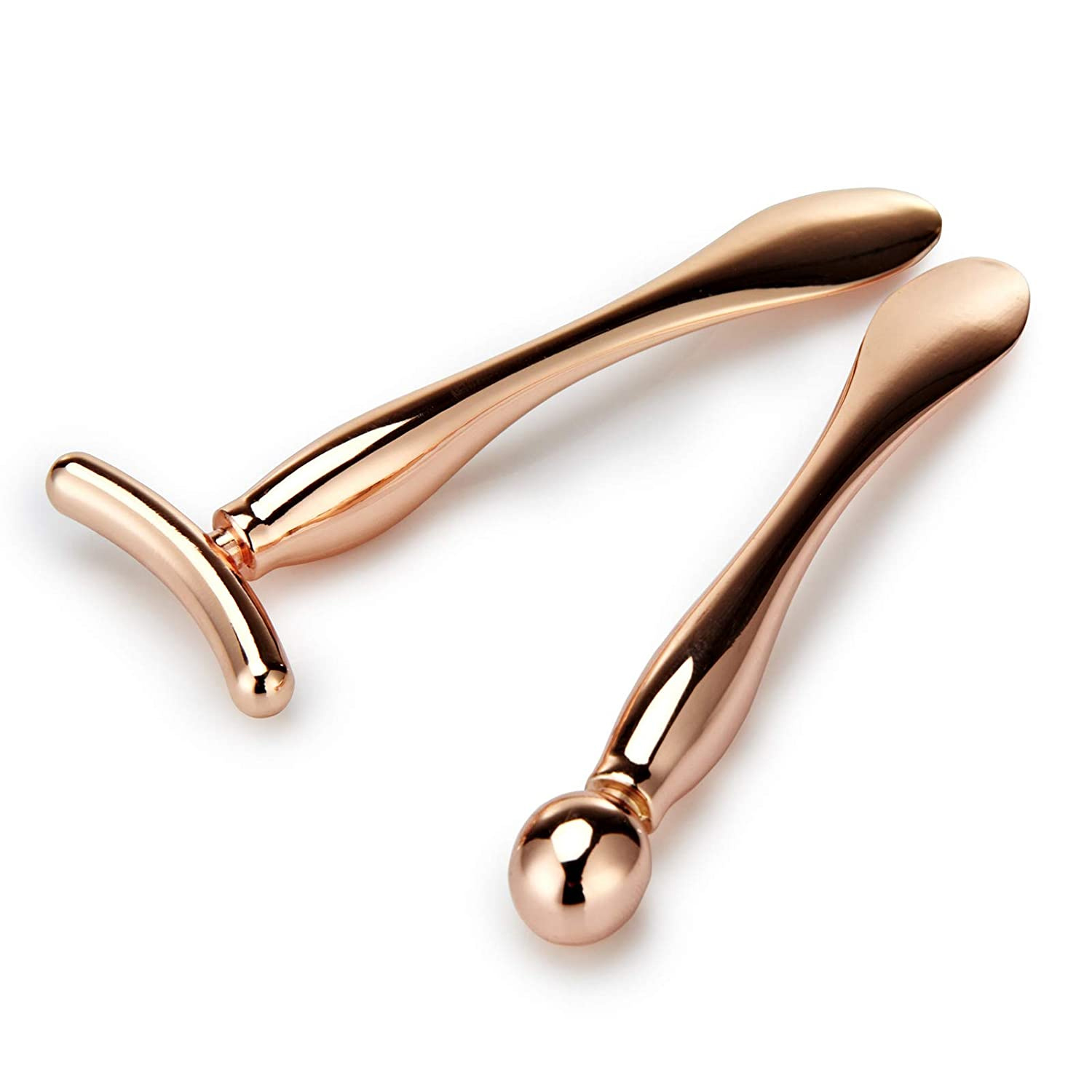 2pcs Stainless Steel Cream Applicator Wand Stick, Unscented Facial Massage Massager Tool