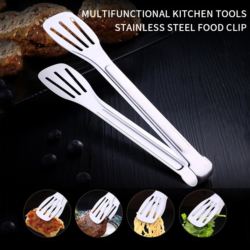 Stainless Steel Kitchen Tongs Serving Utensils BBQ Tongs For