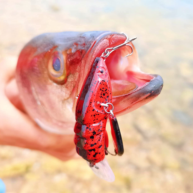 Premium Jointed Craw Lure Sharp Hooks Realistic Fishing Bait - Temu Canada