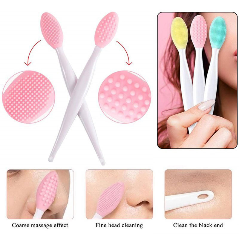 1pc-Silicone Nose Brush Clean To Black Head Brush Double Sided