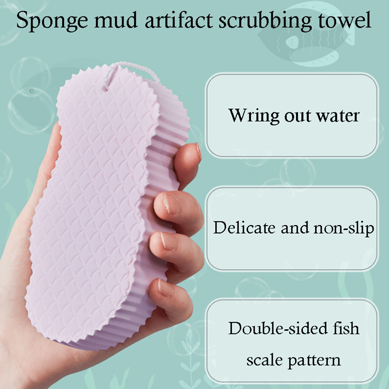 Soft Exfoliating Bath Sponge,Exfoliator Dead Skin Remove,3D Bath Sponges  Shower Brush,Body Scrubber Shower Sponges Reusable Scrub for Adults and