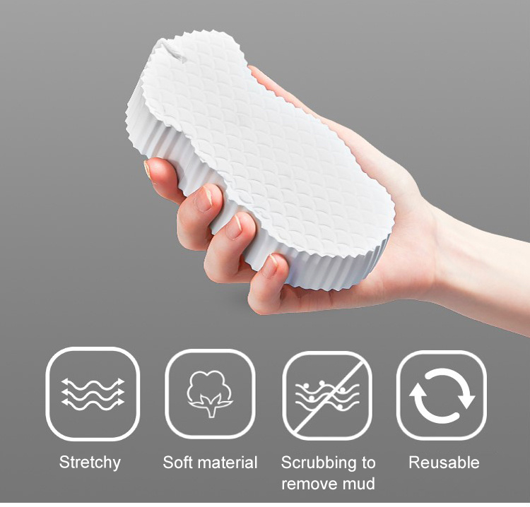 Soft Exfoliating Bath Sponge,Exfoliator Dead Skin Remove,3D Bath Sponges  Shower Brush,Body Scrubber Shower Sponges Reusable Scrub for Adults and