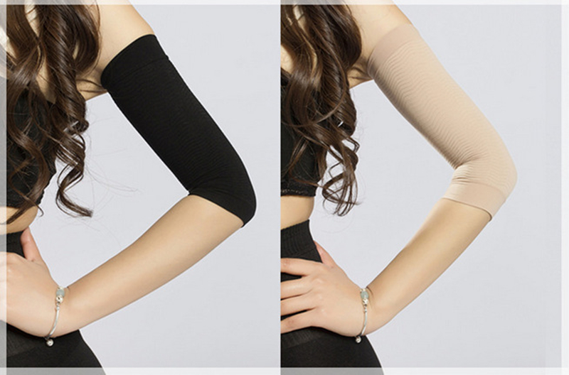 4 pares de mangas adelgazantes para mujer, manga de compresión deportiva  para brazo para pérdida de peso, moldeador de brazo superior ayuda a