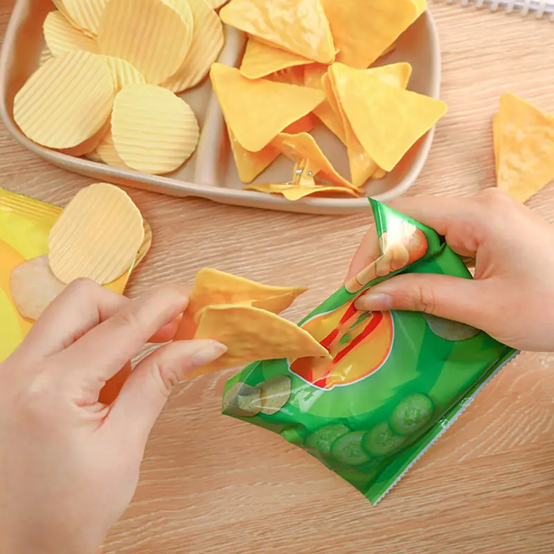 2pcs chip clips crisps clips set seal grip for food storage snacks bag closure clips food bag clips perfect for home travel party details 5