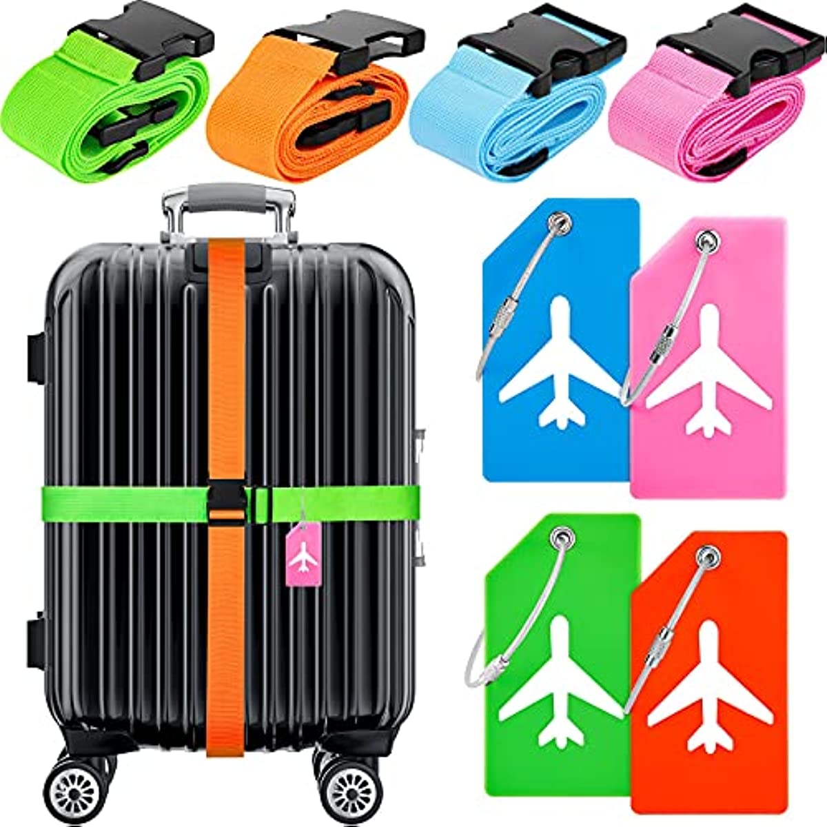 2pcs Set Outdoor Luggage Packing Belt Tag for Business Trips and Travel