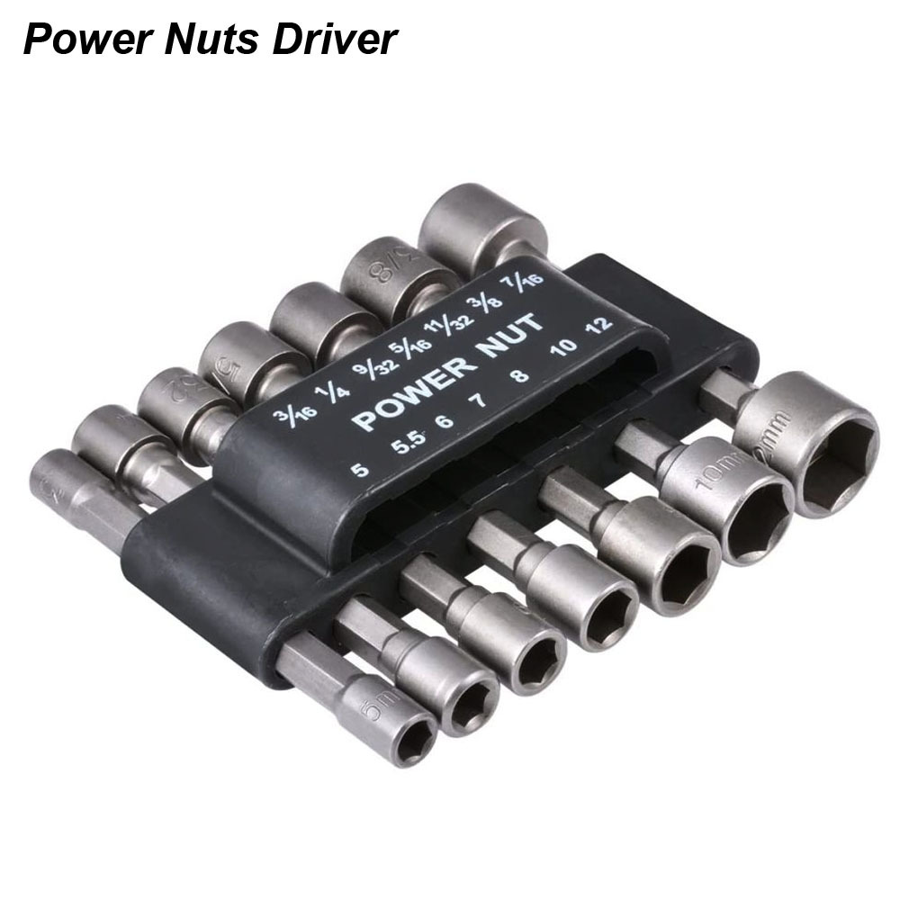 

Hex Power Nut Driver Drill Bit Set Socket Bit Adapter Metric Socket Strong Sleeve For Wrench Screw