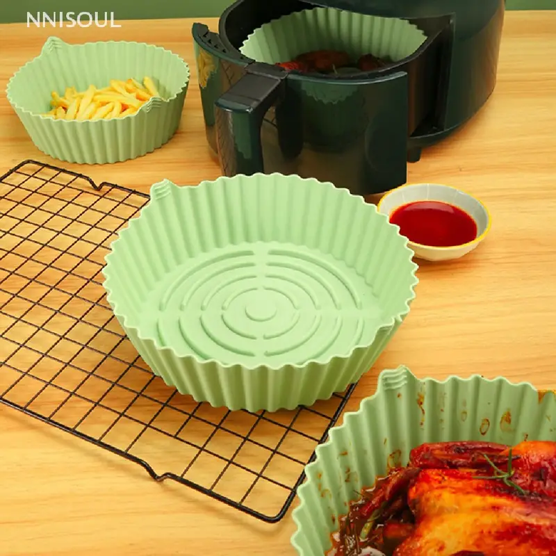Air Fryer Silicone Pot Basket Liners Non-Stick Safe Oven Baking