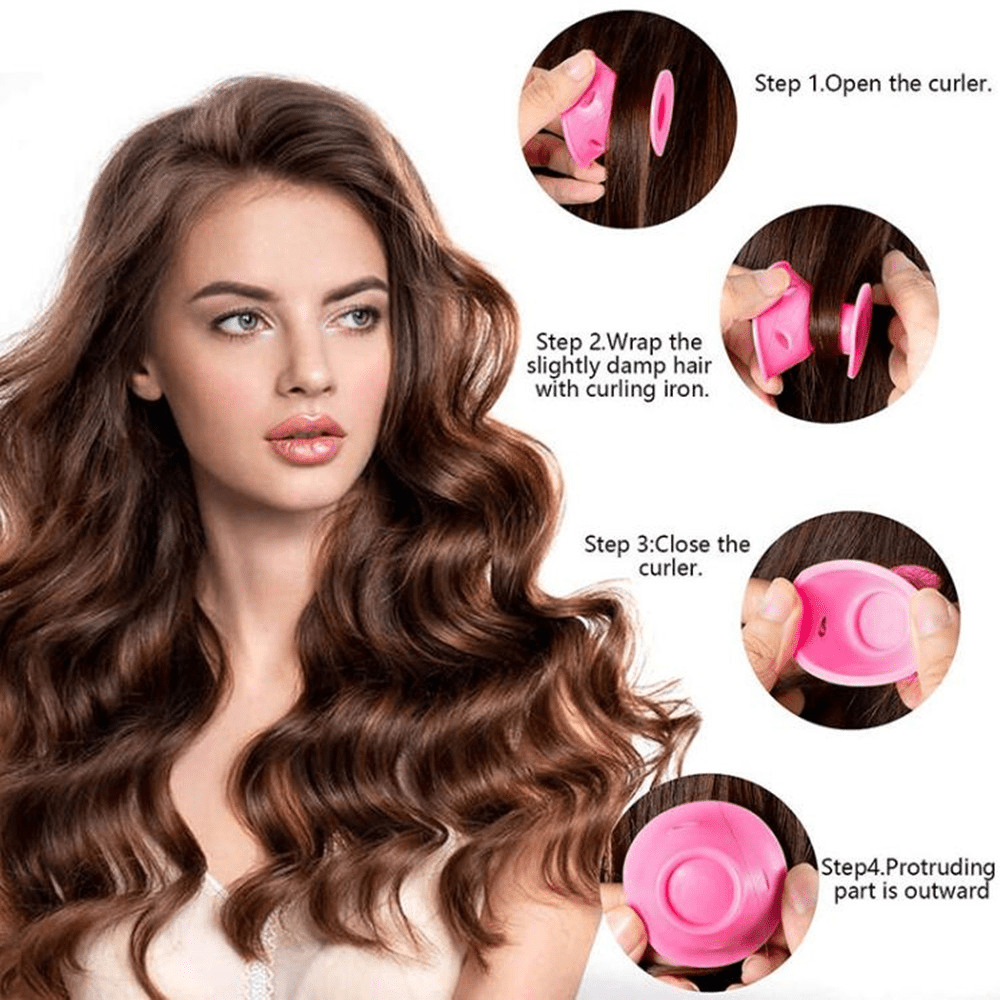 10pcs Heatless Hair Curlers No Heat Hair Rollers Soft Silicone Curls  Sleeping Lazy Curling Rods Wave Formers Hair Styling Tools - Beauty &  Personal Care - Temu