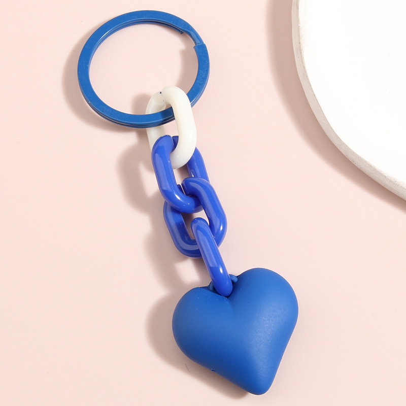 Handmade Heart Keychain Acrylic Plastic Link Chain Key Ring - Temu