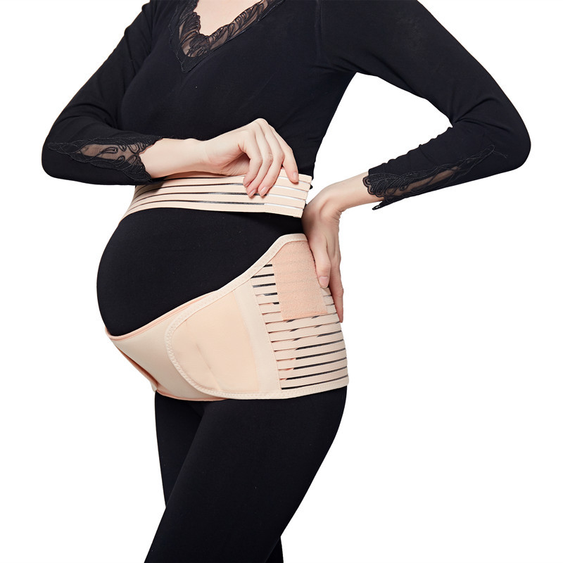 TMISHION Maternity Support Belt - Pregnancy Women Belly Band Back Waist  Brace - Postnatal Recoery Support Body Shaper Wrapper - One Size Pink