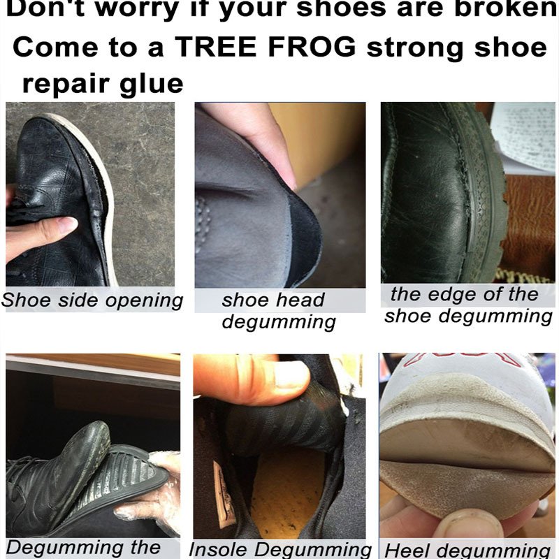 Tree Frog 15g Flexible Shoe Glue, Clear Sole Quick Dry Repair Formula Works  in Seconds Adhesive, Waterproof for Sneakers, Hiking Shoes, Boots