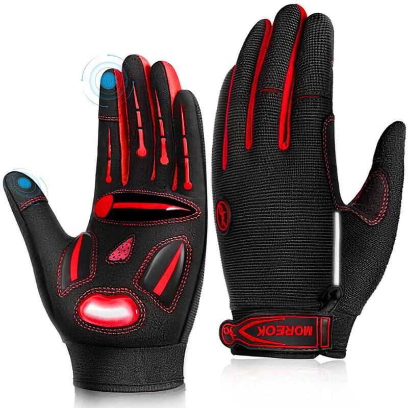1 Pair Anti-slip Silicone Shockproof Half Finger Gloves Adjustable Hook  Loop Fasteners Gym Hand Wrist Palm Protector Gloves Sport Supplies 