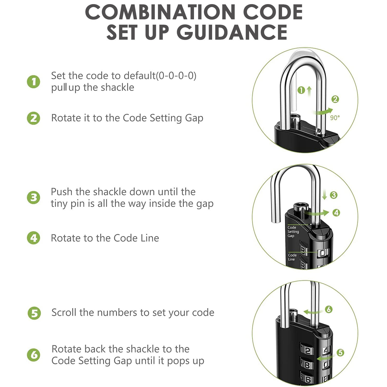 Packs Combination Locks Digit Padlock With Keys Gate Lock For Locker  Tools  Home Improvement Temu Japan