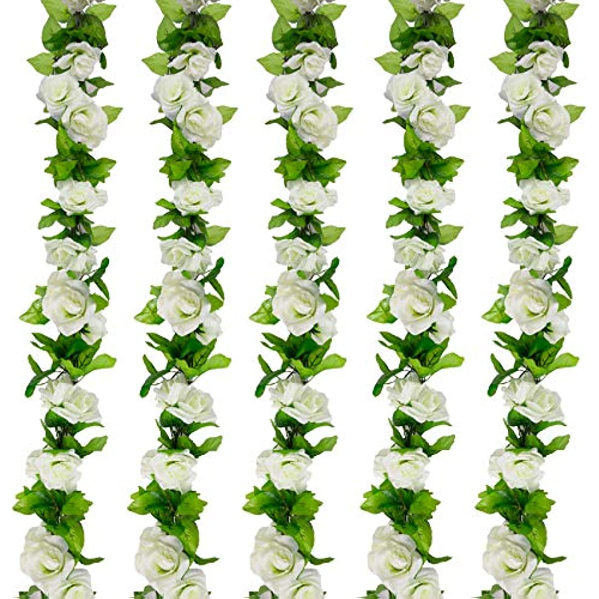 45 Fleurs 8Ft Fleur Artificielle Floral Faux Suspendus Guirlande
