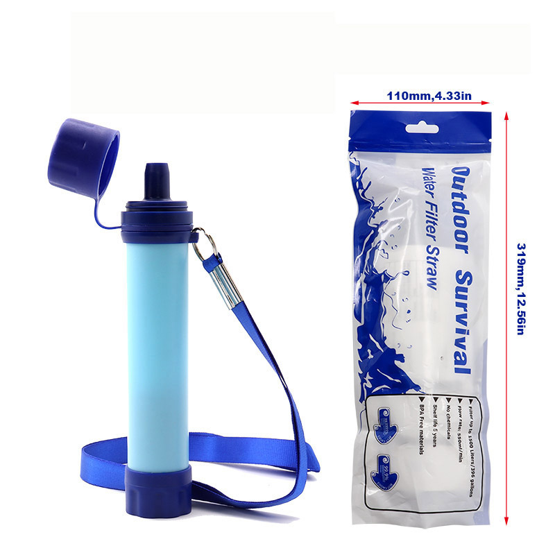 1-10 Pack Survival Water Filter Straw Personal Drinking Hiking Camping  Emergency