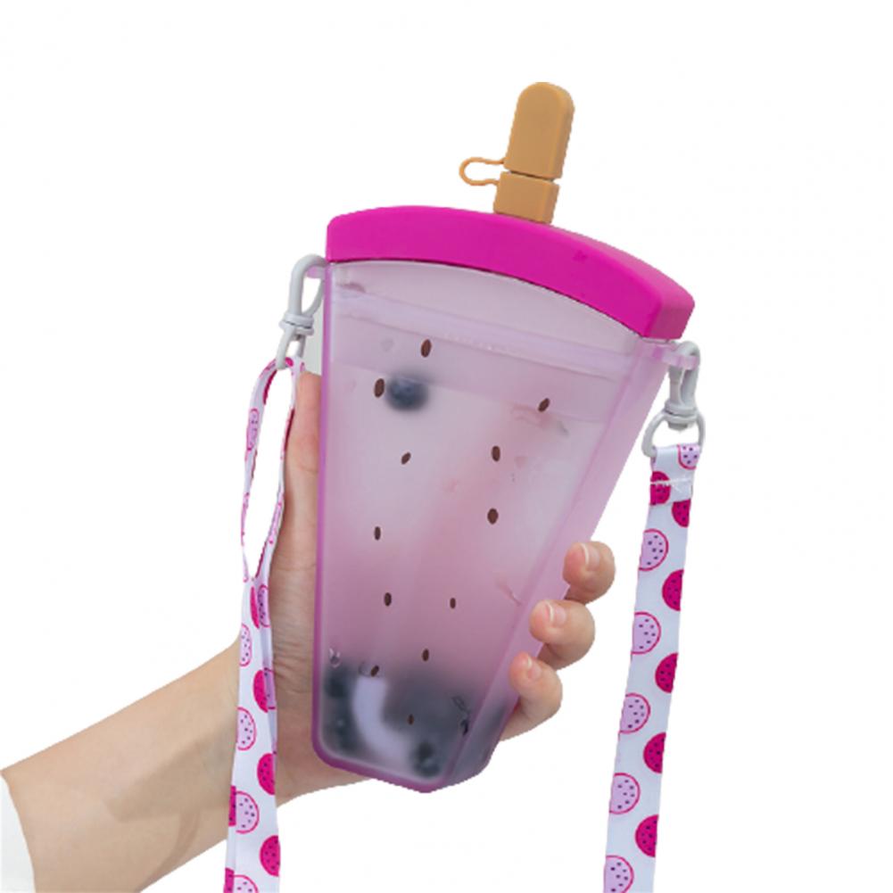  Popsicle Water Bottle with Strap, Creative Ice Cream Water  Bottle, Cute Water Bottles with Straws, Transparent Water Jug Juice  Drinking Cup Suitable for Camping Sports Shopping Kids School(Pink): Home &  Kitchen