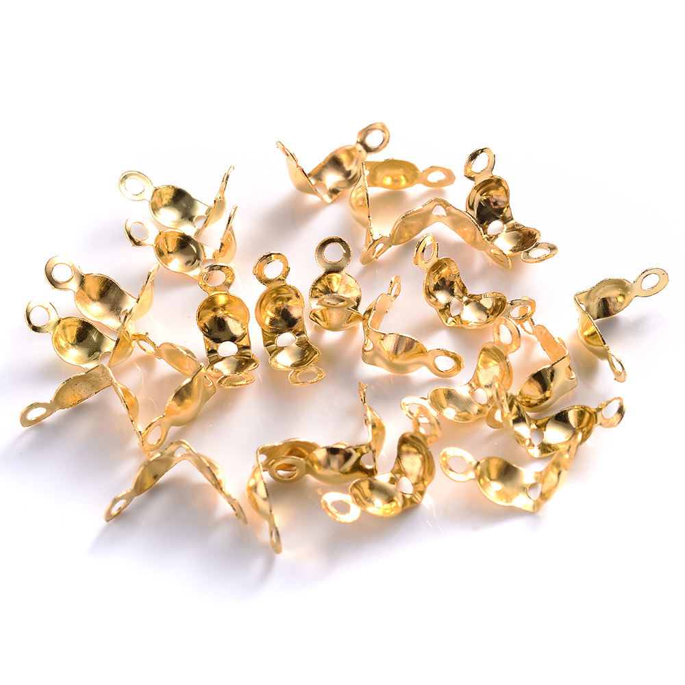 Lot Alloy Open Crimp Beads Covers Knot Beads End Tips For - Temu