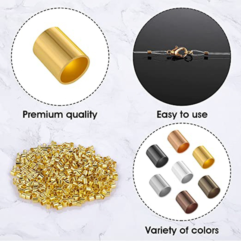 Ball Crimping End Beads DIY Material Accessories Seven-color Beads T2C2 