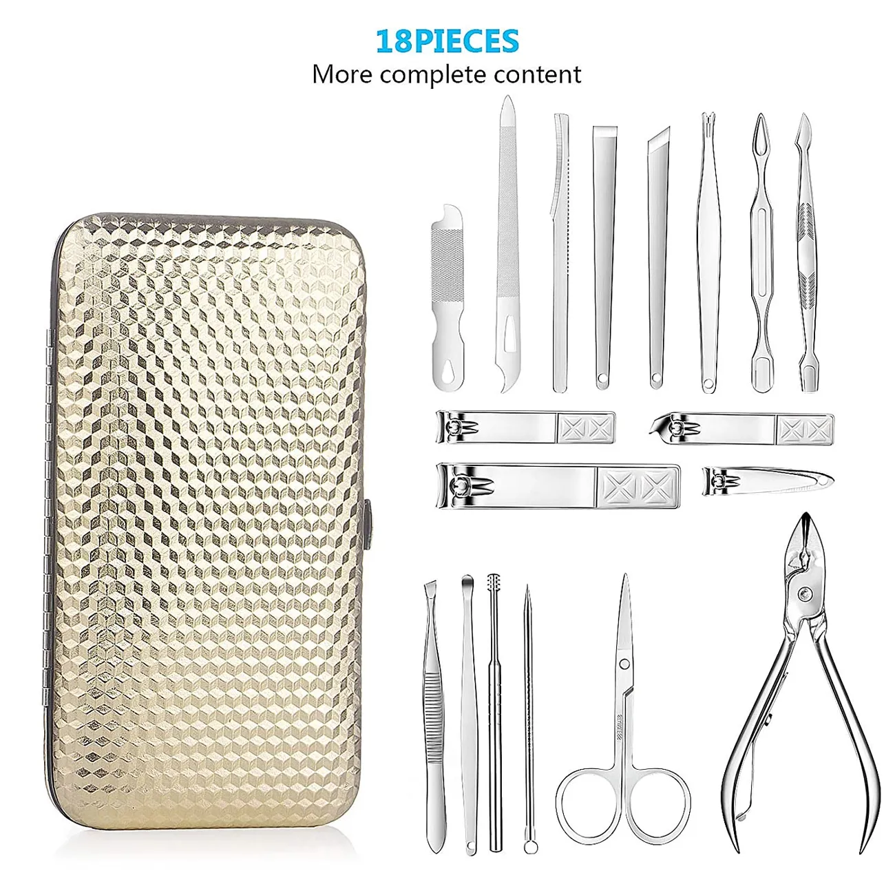19 Pcs Manicure Cutters Nail Clipper Set Household Stainless Steel Ear  Spoon Pedicure Nail Scissors Tool Nail Clipper Set Beauty  Health Temu
