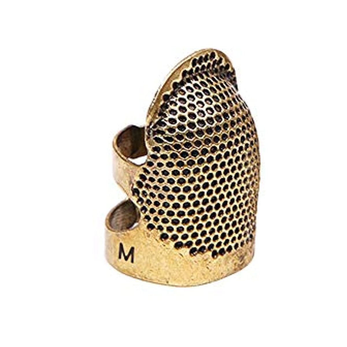 1pc Sewing Thimble Finger Protector, Retro Copper Fingertip Thimbles  Adjustable Finger Metal Shield Protector Pin For Sewing Craft Accessories  DIY Sew