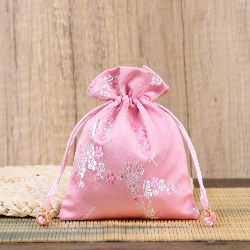 Thick Cherry Blossoms Small Cloth Gift Bags Drawstring Packaging Silk  Brocade Jewelry Perfume Makeup Brush Gift Set Storage Pouch Candy Tea Favor  Bag From Chinasilkcrafts, $79.6
