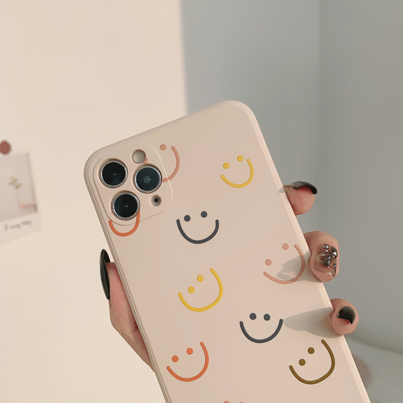 Funda para iPhone 12 Pro Max, lindas fundas con patrón de cara sonriente  feliz