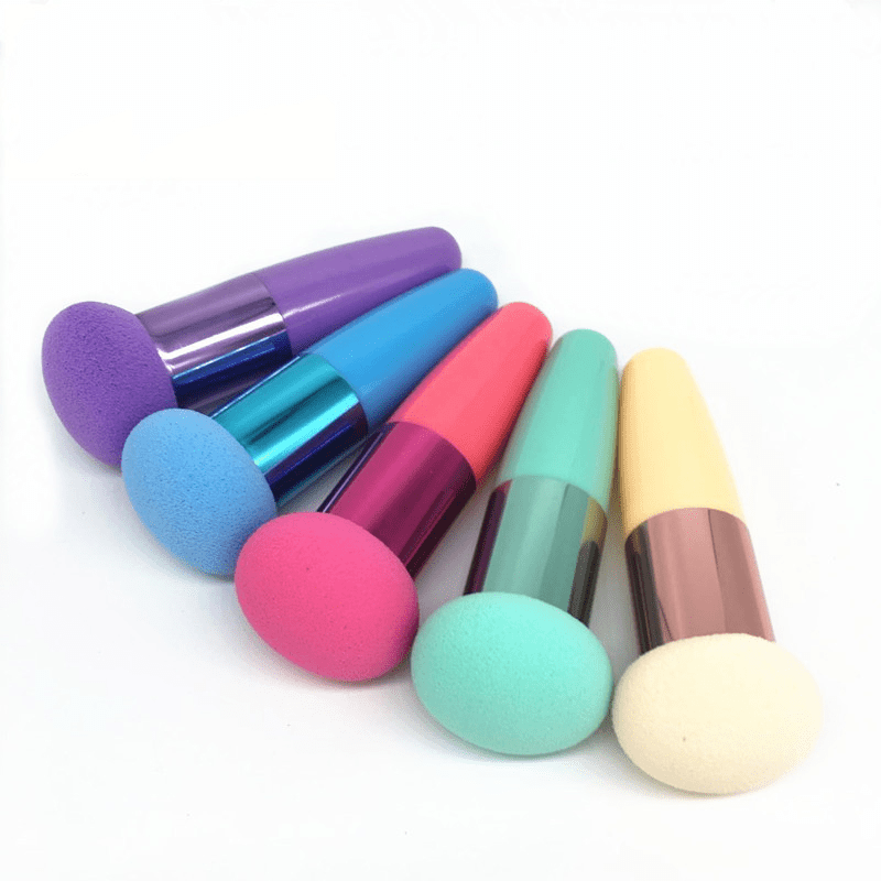 

1pc Foundation Makeup Sponge With Handle Beauty Blender Cosmetics Makeup Sponge Mushroom Stick