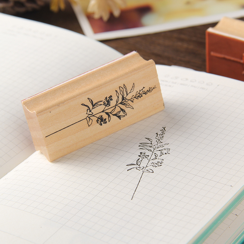 Vintage Wooden Rubber Stamp Old Words DIY Scrapbooking Journal Craft Decor  Seal