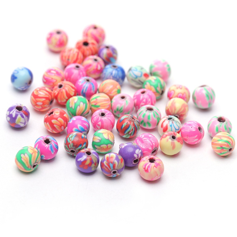 wholesale colorful craft beads round clay