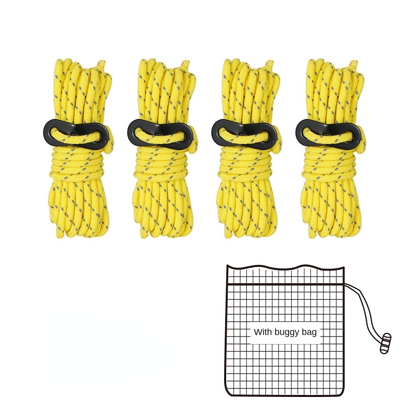 Windproof Reflective Rope For Outdoor Camping 4mm Thick Polyester