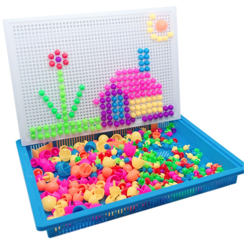 Jeux de perles clous pour puzzle 3D, boîte de 296  – Grandado