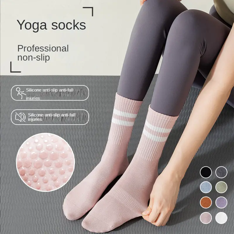 Grip Sock Anti-Skid Yoga Socks Pilates Ballet Socks Women's Barre Sock 2  Pair