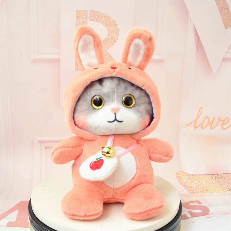 Kitty Plush Toys 8.6 inch Kawaii Cartoon Strawberry Stuffed Animals Doll  Cute Kitty Soft Plush Figure Toys Birthday Gifts for Girls