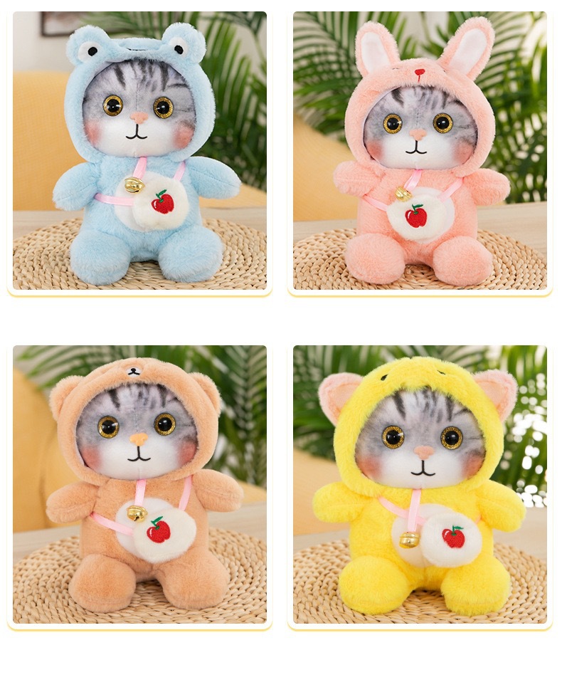 Christmas girls toys 8-10 years old 25cm kind Animated Stuffed Plush Cute  Cat Plush Animal Toy Cartoon kind Cat Plush Toy Proboscis kind Cat Doll