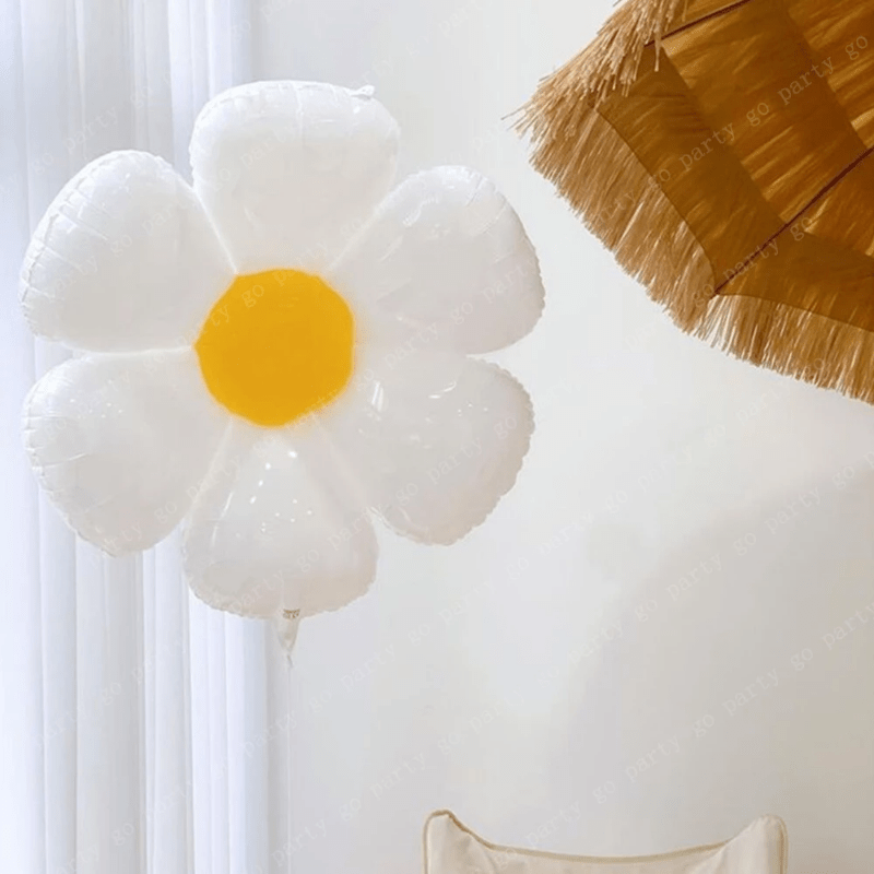 Great Choice Products Daisy Balloons 9 Pieces 3 Sizes White Daisy Flower  Balloons For Daisy Theme