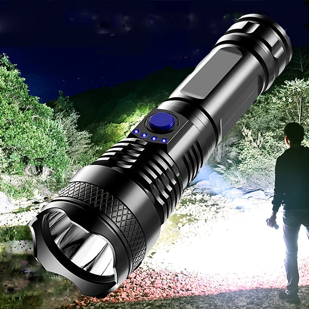 Multipurpose Led Flashlight, 12 Led Beads Usb Rechargeable Torch,  Waterproof Hand Lamp With Cob Light For Camping Hiking Walking Repair Work  Emergency Lighting - Temu