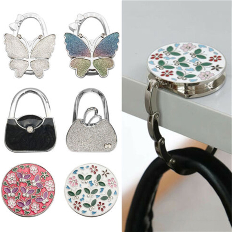 Portable Foldable Handbag Purse Holder Hook Hanger Table Edge Hanging Hooks  for Handbag Decoration Women Bag Organizer - AliExpress