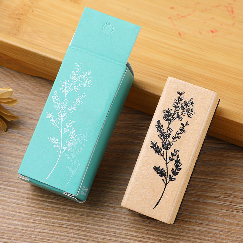 SEWACC 6 Pcs Lotus Wood Seal Create Your Own Stamp Photo Album Stamps Wood  Stamps for Making Block Printing Kit Book Stamp Stamps for Crafts Making