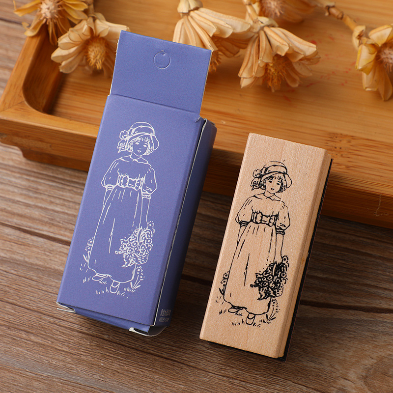 Wooden Rubber Stamps Vintage Flowers Wooden - Temu