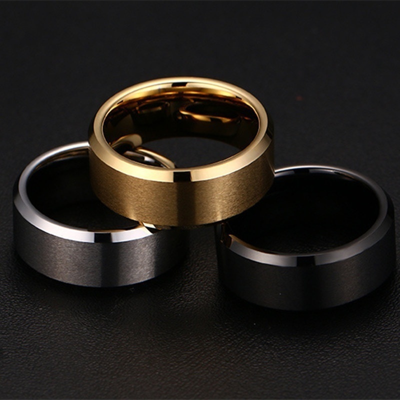  NDYD Acero inoxidable hombres anillos perla oro negro simple  moda lujo único para hombre novio joyería regalo creatividad : Ropa,  Zapatos y Joyería