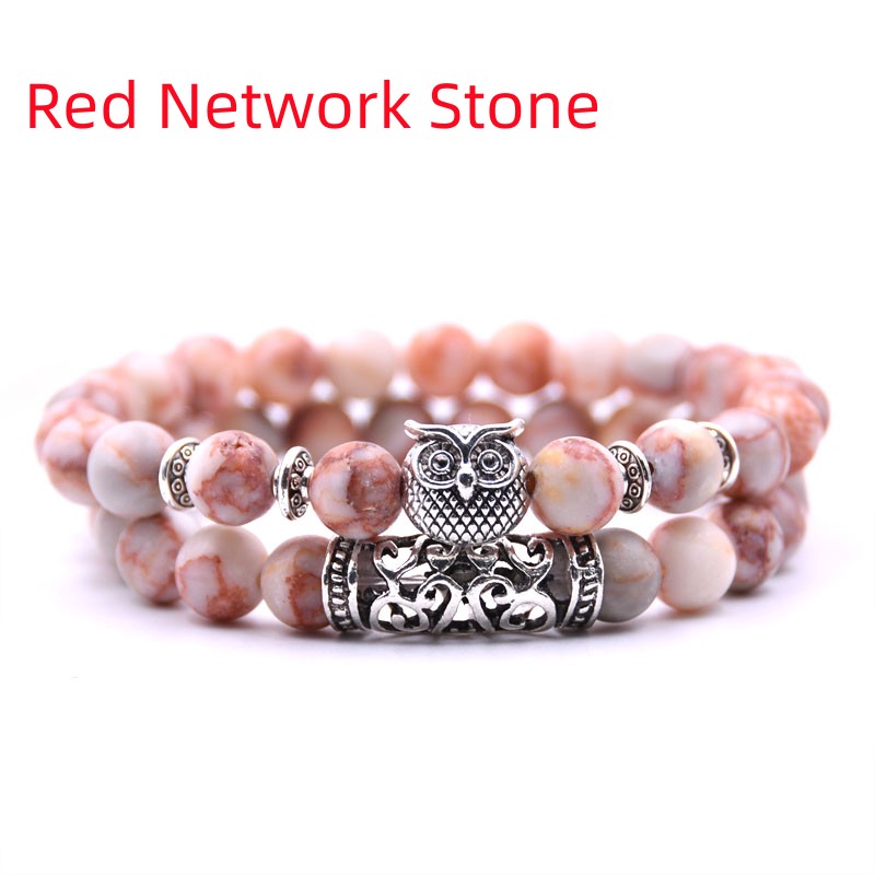 Lucky Stone Tiger Eyes Beads Owl Charm Bracelets