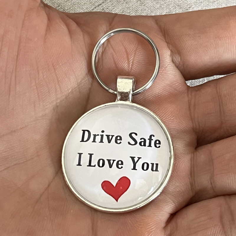 Christmas Gifts Anniversary Gift Drive Safe Keychain I Love You I Glass  Keyring Valentines Day Gift For Girlfriend Wife For Boyfriend Husband, Free Shipping On Items Shipped From Temu