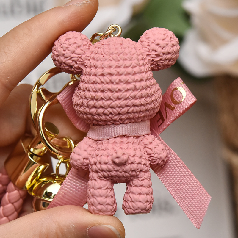 Fashion Cute Bear Doll Resin Key Chain