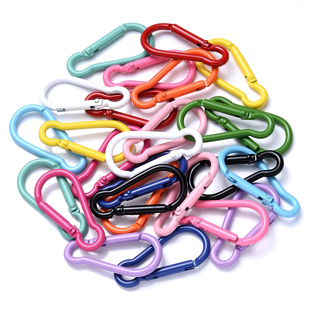 Plastic Snap Hooks Colorful Gloves O-ring Hook Sewing Crafts Supplies  100pcs Set