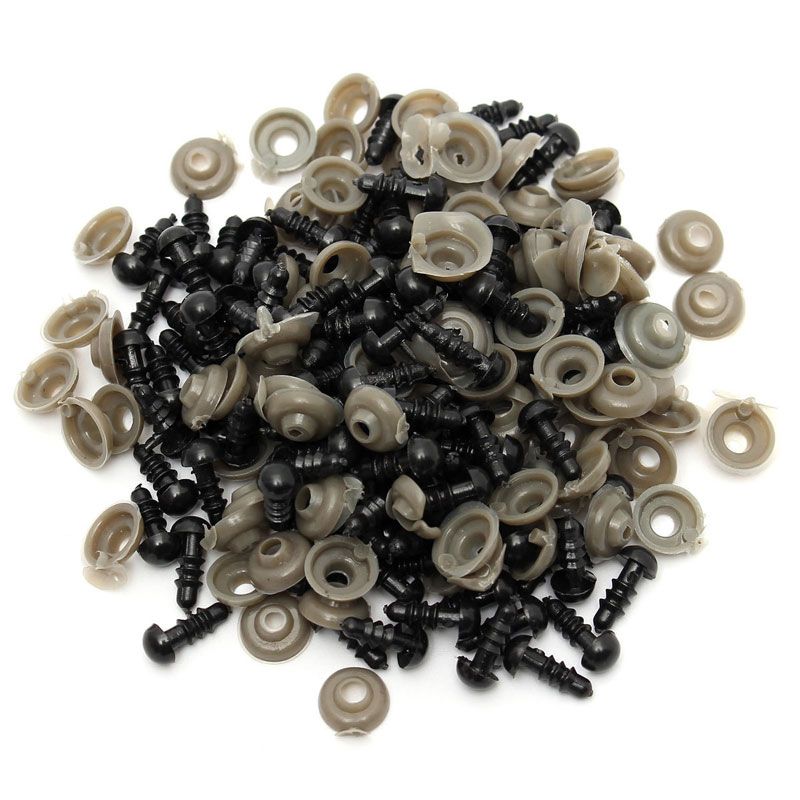 100pcs Black Plastic Doll Eyes Safety Eyes 6mm 8mm For Toys Teddy Bear  Stuffed Toys Snap Animal Puppet Dolls Craft Eye | Today's Best Daily Deals  | Temu